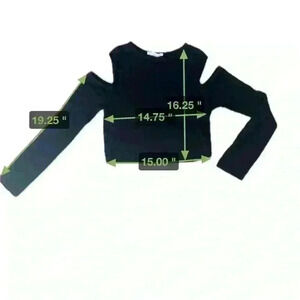 Stella Luce Cold Shoulder Crop Top. Size L